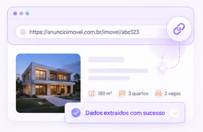 Cadastro automático de imóvel a partir da URL do anúncio